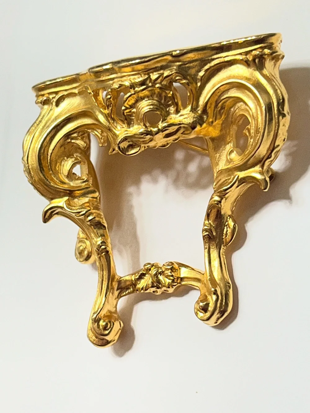Karl Lagerfeld Louis XV Console Vintage Brooch Signed